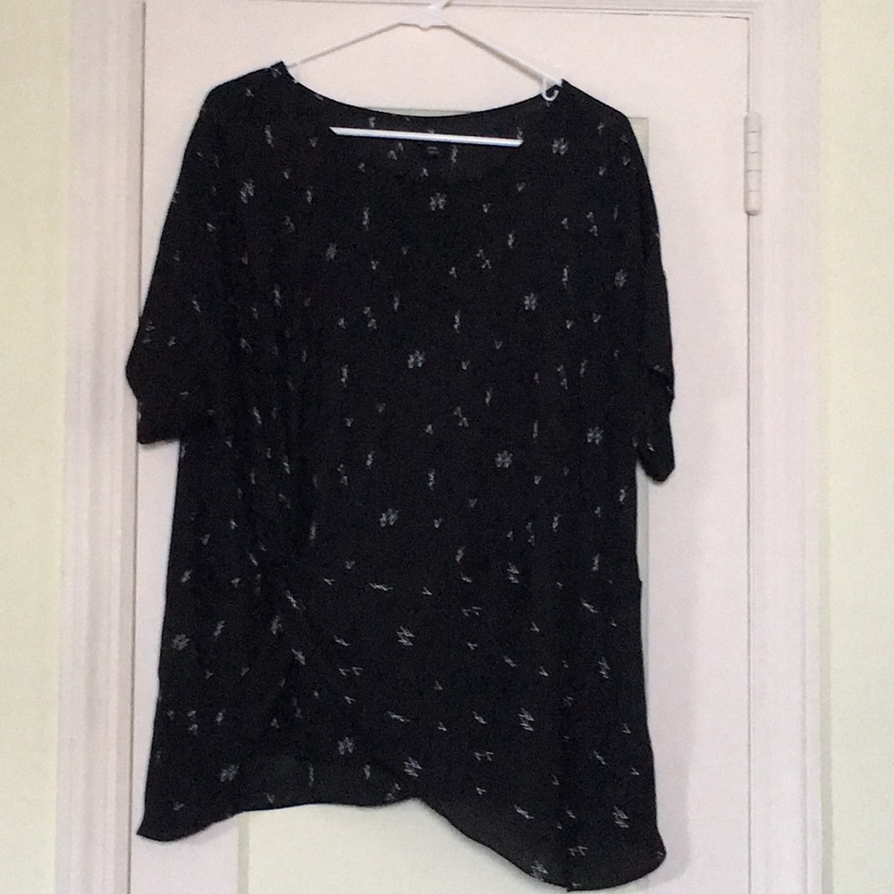 Worthington 2x blouse with side rouche detail